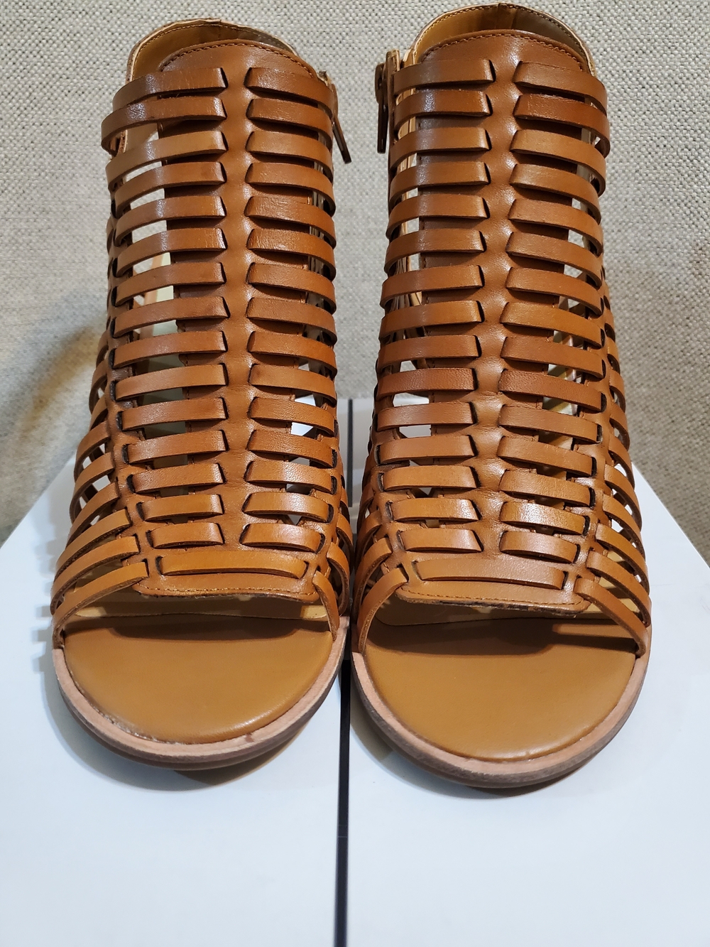 Dolce Vita Cognac Woven Open-Toe Sandals